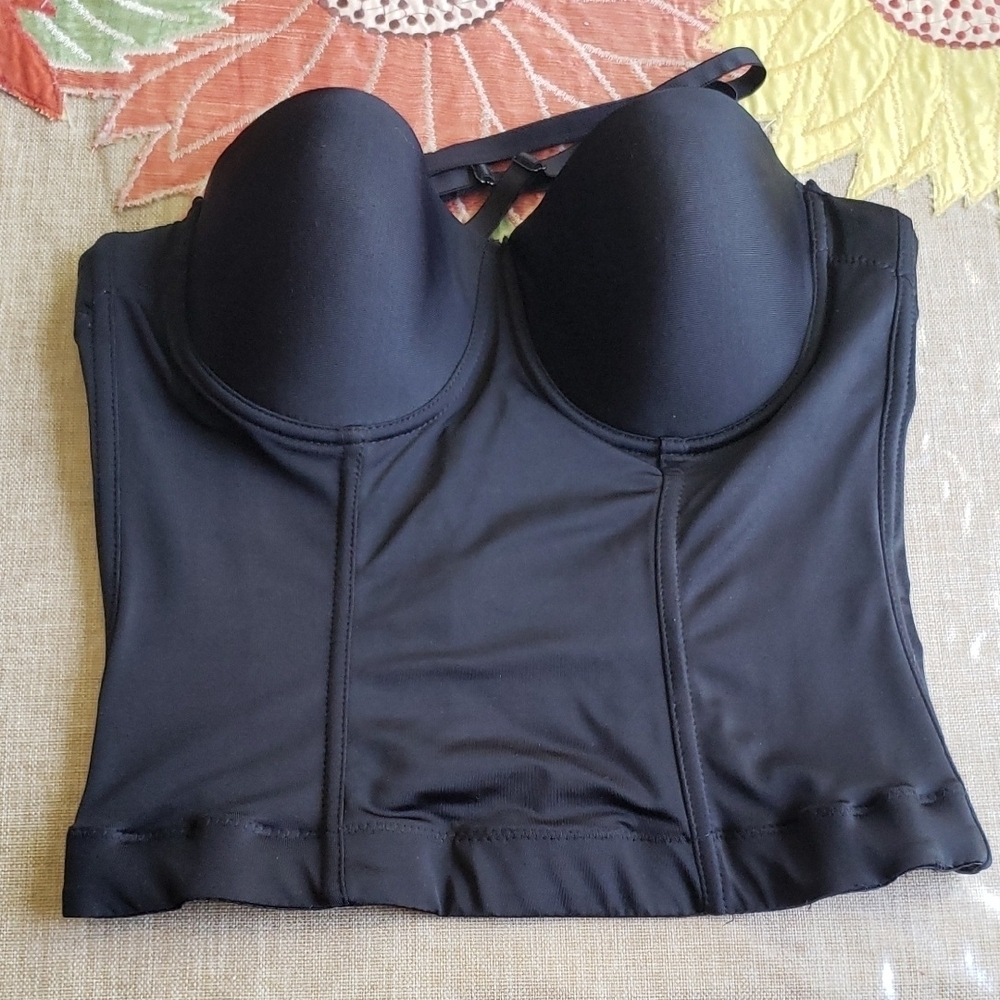 Nicole Miller Black Bustier Bra 34C